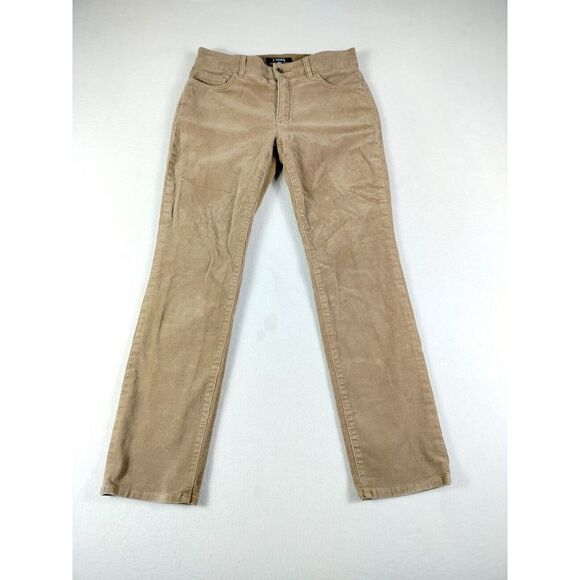 Chaps Pants Womens 6‎ Brown Corduroy Elastic Waist Minimalist Basic Classiccore - Picture 1 of 11